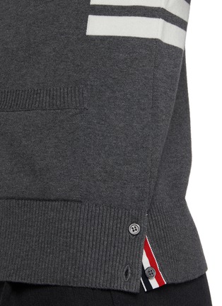  - THOM BROWNE - Four Bar Cotton Cardigan