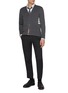 Figure View - Click To Enlarge - THOM BROWNE - Four Bar Cotton Cardigan