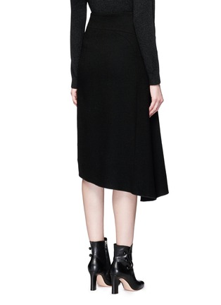 Back View - Click To Enlarge - MO&CO. EDITION 10 - Mock wrap woven wool skirt