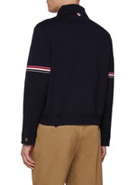 THOM BROWNE | RWB Armband Zip Up Cotton Blend Jacket | Men