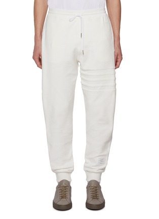 Main View - Click To Enlarge - THOM BROWNE - Tonal Four Bar Cotton Sweatpants