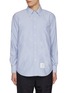 Main View - Click To Enlarge - THOM BROWNE - RWB Back Piping Cotton Oxford Shirt