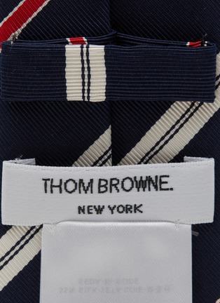 Detail View - Click To Enlarge - THOM BROWNE - Mogador Striped Silk Cotton Tie