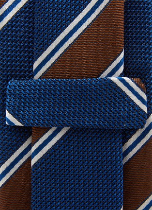 Detail View - Click To Enlarge - STEFANOBIGI MILANO - Striped Silk Tie