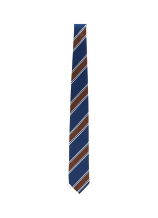 Figure View - Click To Enlarge - STEFANOBIGI MILANO - Striped Silk Tie