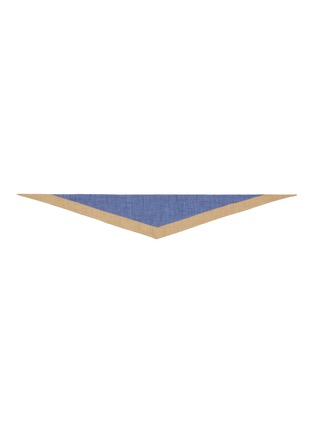 Main View - Click To Enlarge - STEFANOBIGI MILANO - Bi-Colour Linen Triangle Scarf