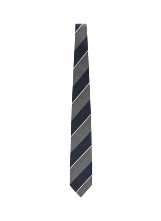 Figure View - Click To Enlarge - STEFANOBIGI MILANO - Striped Granadine Silk Tie