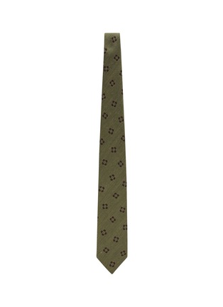 Figure View - Click To Enlarge - STEFANOBIGI MILANO - Floral Silk Linen Tie