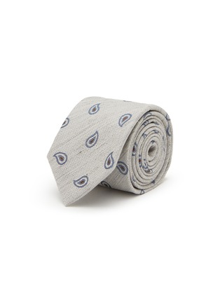 Main View - Click To Enlarge - STEFANOBIGI MILANO - Paisley Silk Linen Tie