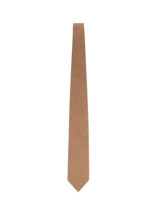 Figure View - Click To Enlarge - STEFANOBIGI MILANO - Drap Harringnone Wool Linen Tie