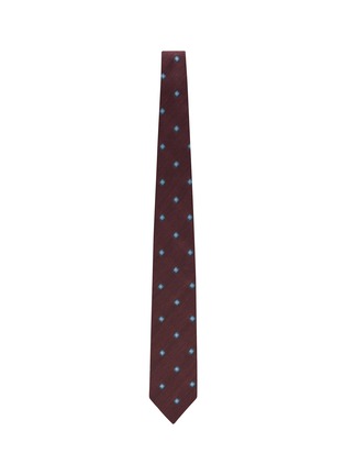 Figure View - Click To Enlarge - STEFANOBIGI MILANO - Dotted Silk Linen Tie