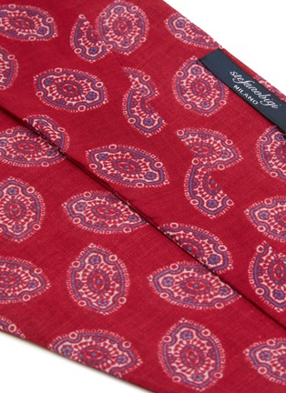 Detail View - Click To Enlarge - STEFANOBIGI MILANO - Printed Cotton Triangle Scarf