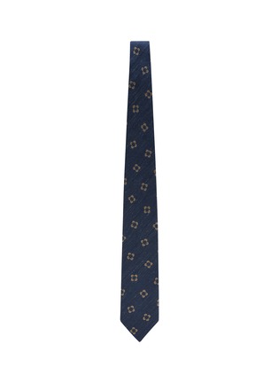 Figure View - Click To Enlarge - STEFANOBIGI MILANO - Floral Silk Linen Tie