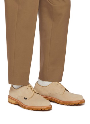 Figure View - Click To Enlarge - REGAL SHOE & CO. - Plain-Toe GTX Suede Blucher Shoes