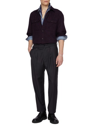 Figure View - Click To Enlarge - CANALI - Point Collar Cotton Shirt