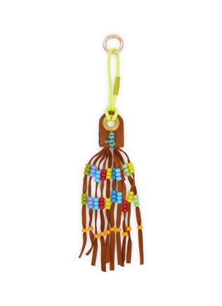 Main View - Click To Enlarge - IMEMOI - Tassel Jellyfish Suede Beaded Keychain