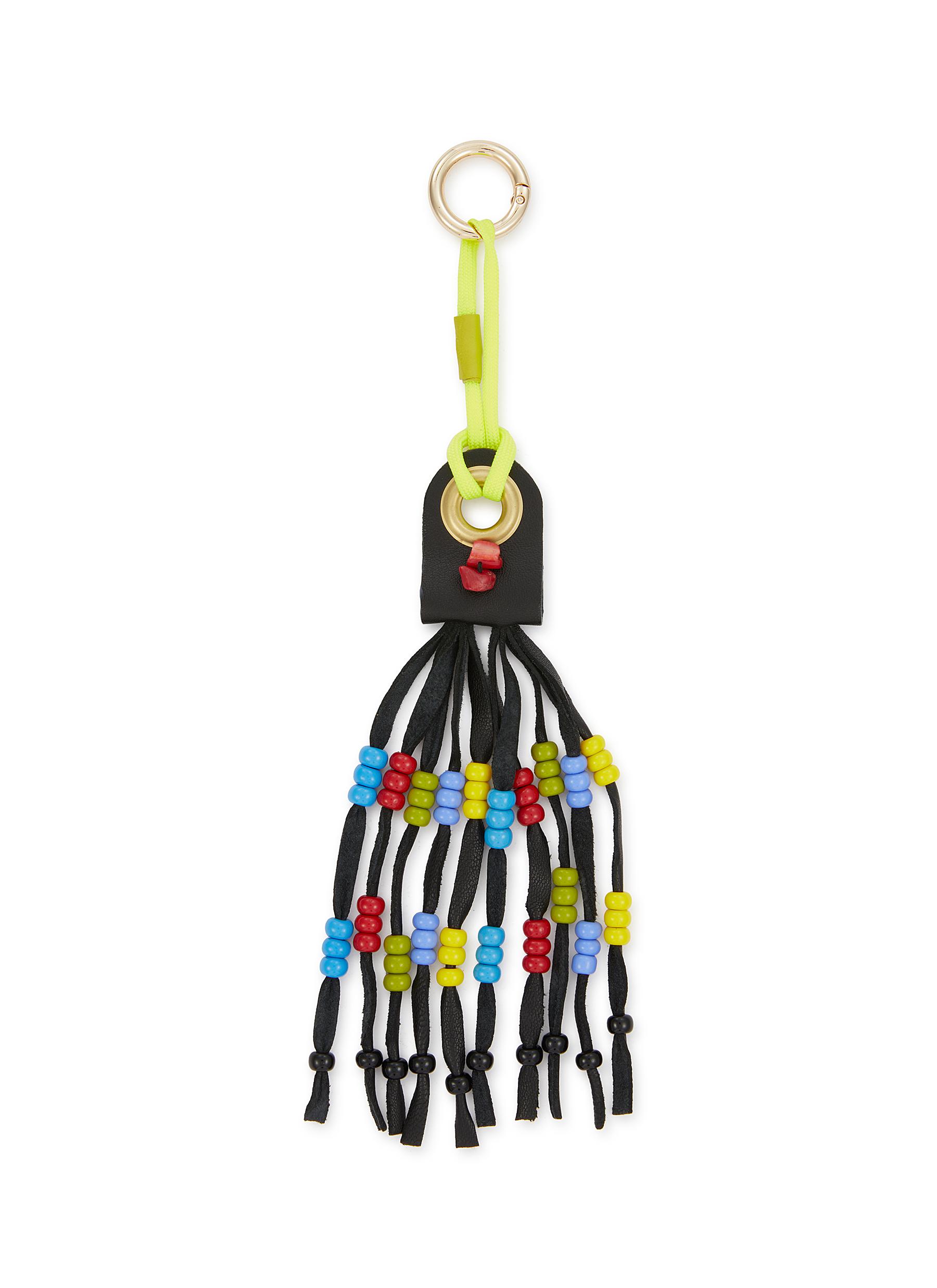 Tassel Jellyfish Suede Beaded Keychain