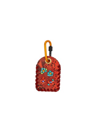 Main View - Click To Enlarge - IMEMOI - Gea Python Leather Beaded Keychain