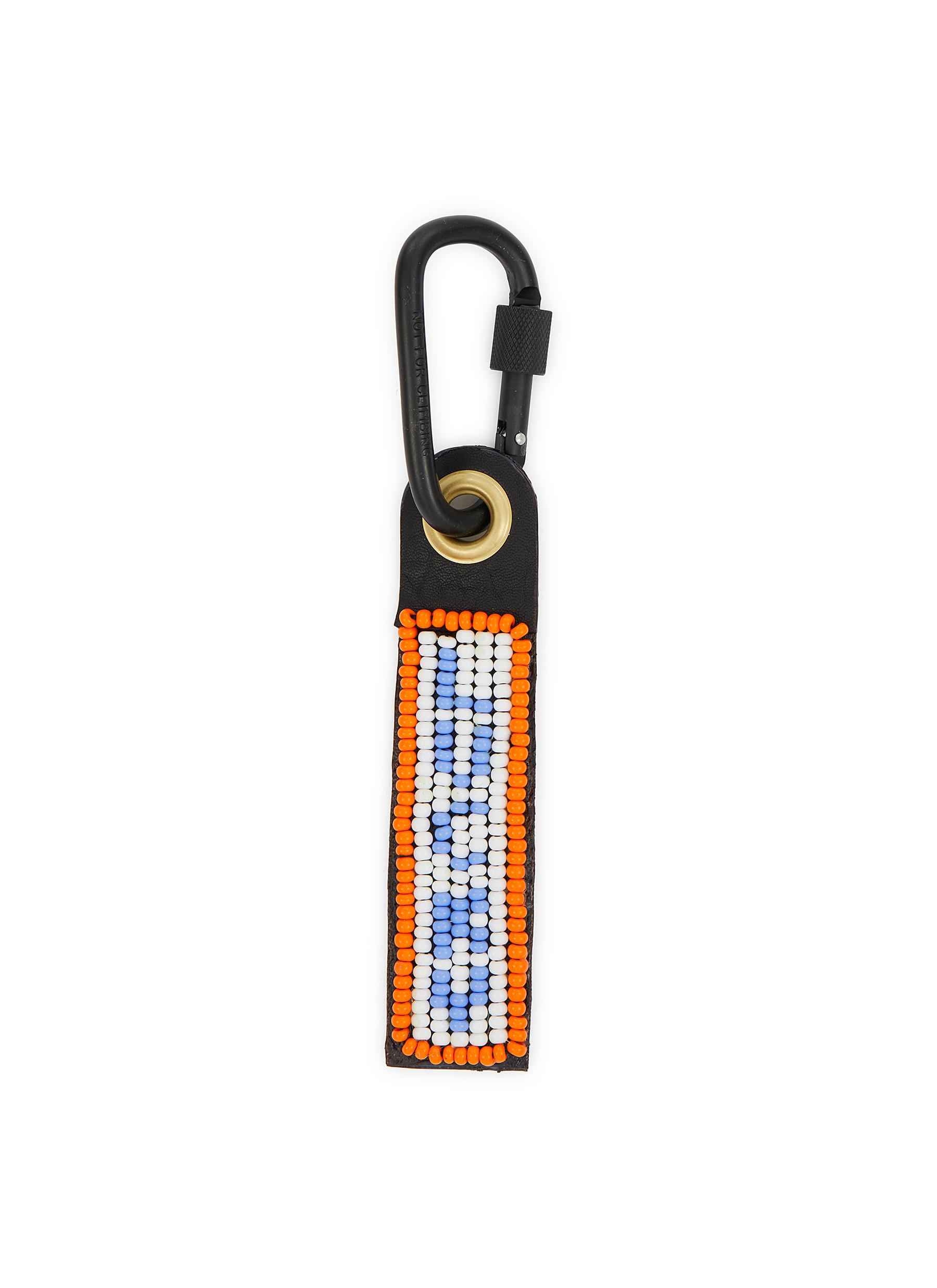 Lucky Leather Beaded Keychain