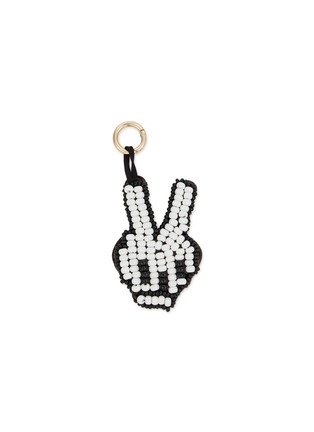 Main View - Click To Enlarge - IMEMOI - Mickey Mouse Win Win Leather Beaded Keychain