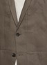 Detail View - Click To Enlarge - RICK OWENS  - Lido Single Breasted Panelled Linen Blazer