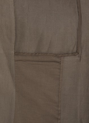  - RICK OWENS  - Lido Single Breasted Panelled Linen Blazer