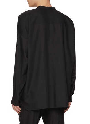 Back View - Click To Enlarge - RICK OWENS  - Larry Wool Gauze Lido Shirt