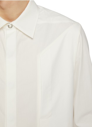  - RICK OWENS  - Fogpocket Hidden Placet Cotton Shirt