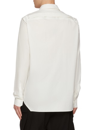 Back View - Click To Enlarge - RICK OWENS  - Fogpocket Hidden Placet Cotton Shirt