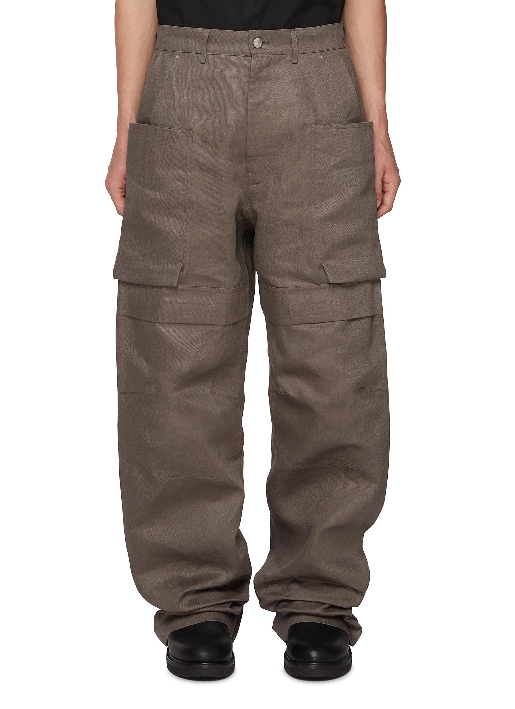 RICK OWENS | Stefan Linen Cargo Pants | Men | Lane Crawford