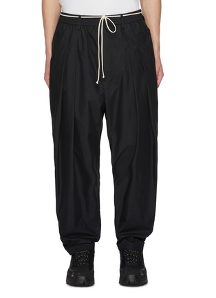 Main View - Click To Enlarge - MORDECAI - Drawstring Back Piping Cotton Blend Pants