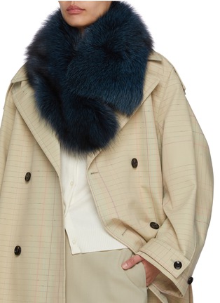 Figure View - Click To Enlarge - LANE'S - Blue Frost Fox Fur Scarf