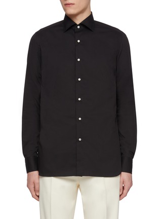 Main View - Click To Enlarge - LUIGI BORRELLI - NAPOLI - Rio Spread Collar Shirt