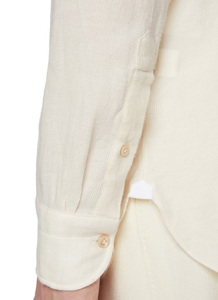  - LUIGI BORRELLI - NAPOLI - Vesuvio Spread Collar Cotton Wool Shirt