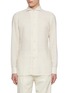 Main View - Click To Enlarge - LUIGI BORRELLI - NAPOLI - Vesuvio Spread Collar Cotton Wool Shirt