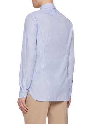 Back View - Click To Enlarge - LUIGI BORRELLI - NAPOLI - Rio Striped Cotton Shirt