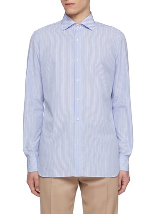 Main View - Click To Enlarge - LUIGI BORRELLI - NAPOLI - Rio Striped Cotton Shirt