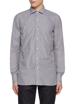 Main View - Click To Enlarge - LUIGI BORRELLI - NAPOLI - Rio Striped Cotton Shirt