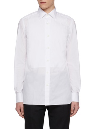 Main View - Click To Enlarge - LUIGI BORRELLI - NAPOLI - Leonardo Spread Collar Cotton Shirt