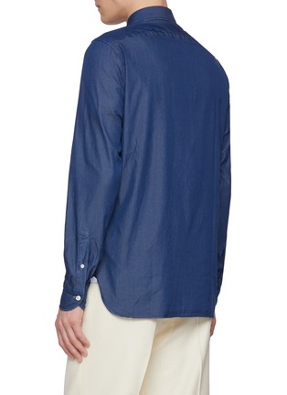 Back View - Click To Enlarge - LUIGI BORRELLI - NAPOLI - Rio Spread Collar Denim Shirt