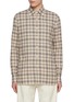 Main View - Click To Enlarge - LUIGI BORRELLI - NAPOLI - Gable Chequered Cotton Wool Shirt