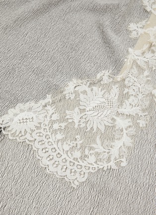 Detail View - Click To Enlarge - LANE'S - The New H Lace Appliqué Shawl