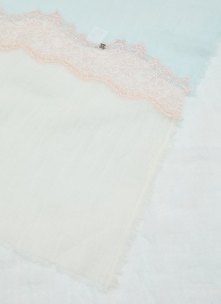 Detail View - Click To Enlarge - LANE'S - The New H Cashmere Lace Panel Shawl