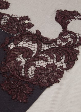 Detail View - Click To Enlarge - LANE'S - The New H Bi-Colour Cashmere Silk Lace Shawl