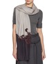 Figure View - Click To Enlarge - LANE'S - The New H Bi-Colour Cashmere Silk Lace Shawl