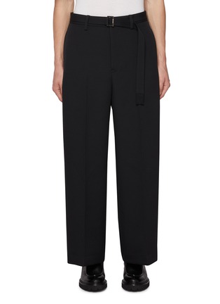 Main View - Click To Enlarge - SACAI - Belted Wide Leg Pants