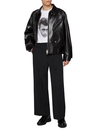 Figure View - Click To Enlarge - SACAI - Belted Wide Leg Pants