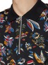  - SACAI - Tropical Car Race Print Zip Up Polo