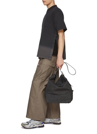 Figure View - Click To Enlarge - SACAI - Garment Dyed Hem Cotton T-shirt