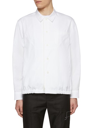 Main View - Click To Enlarge - SACAI - Dual Closure Cotton Shirt Jacket